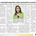 Andrew municipal inspection report presented at council – check out the LEADER!