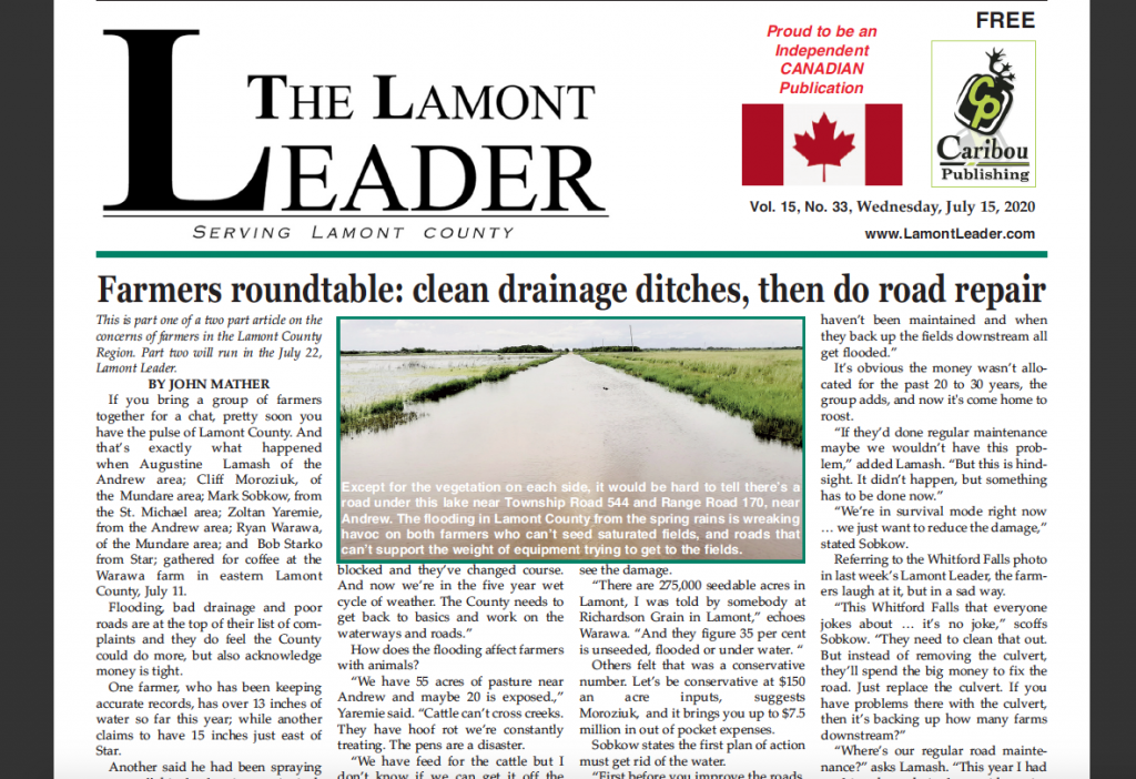 Farmers’ roundtable regarding floods, drainage – read this week’s LEADER now!