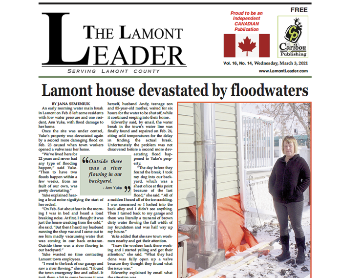 Lamont house devastated by floodwaters – read this week’s LEADER!