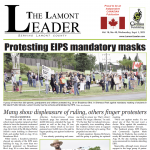 Mandatory mask policy protested – read this week’s LEADER now!