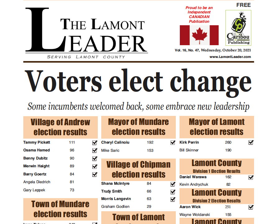 Municipal Election Results are in! Read this week’s Paper: