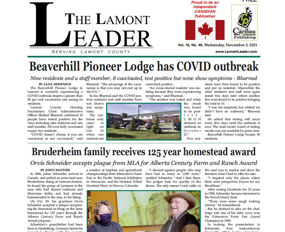 Outbreak at Beaverhill Pioneer Lodge – read this week’s LEADER now!