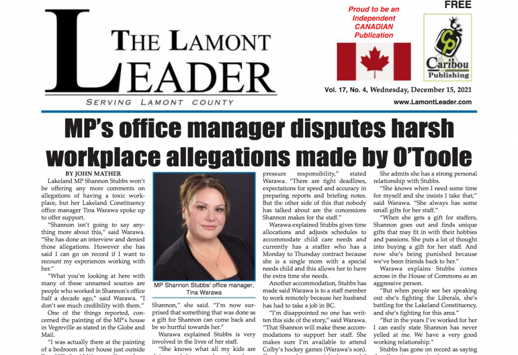 Did you check out the Dec. 15 Leader? Read it online right now:
