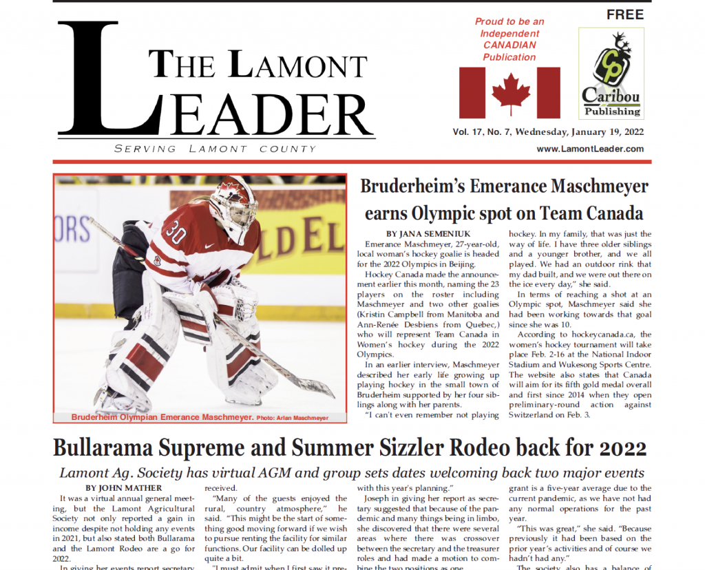 Maschmeyer earns Olympic spot on Team Canada – read this week’s LEADER now!
