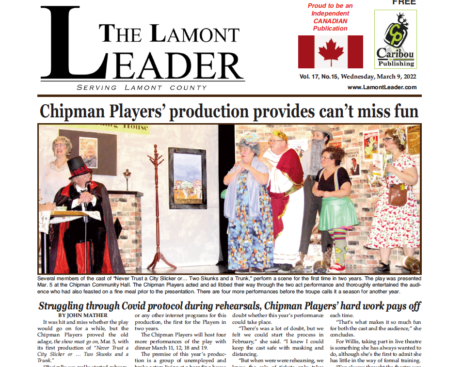 Chipman Players’ production provides can’t-miss fun! This week’s LEADER is out now: