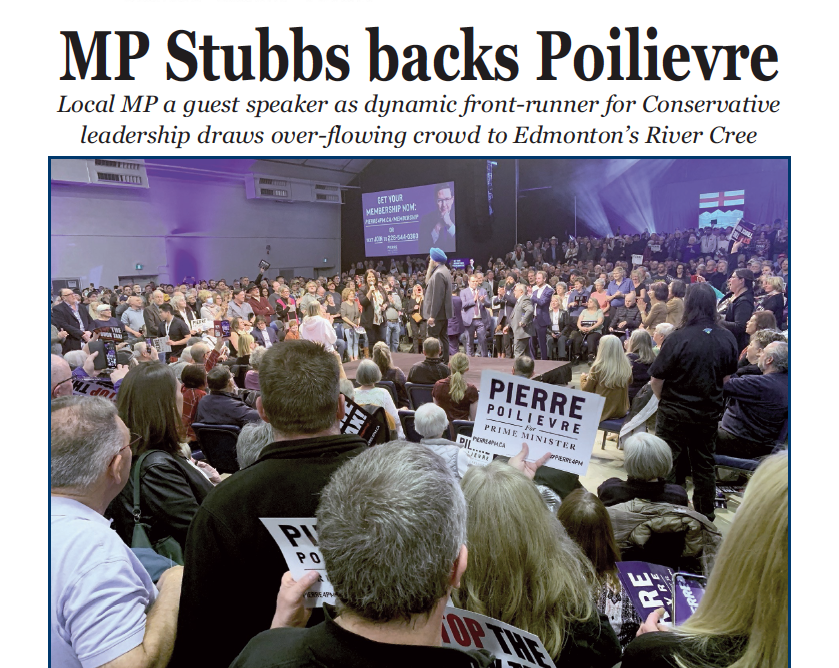 Stubbs backs Poilievre – this week’s LEADER is out now!