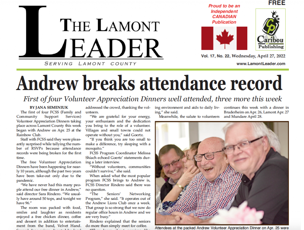Andrew breaks attendance record – read this week’s LEADER now!