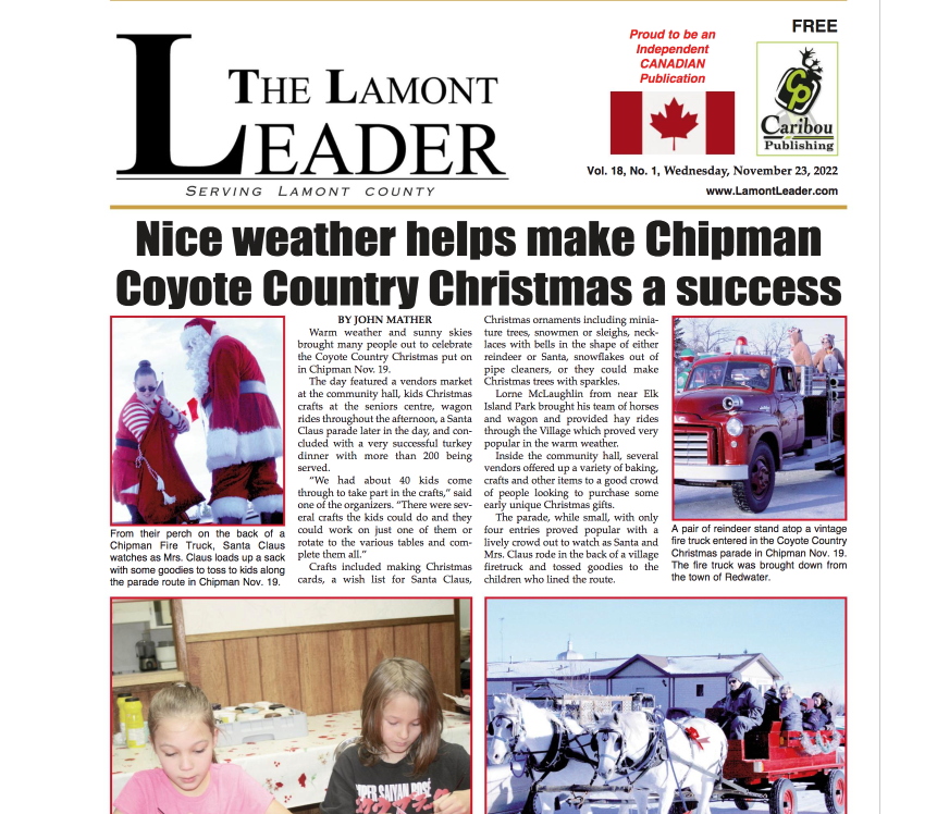 Coyote Country Christmas a success – read this week’s LEADER here: