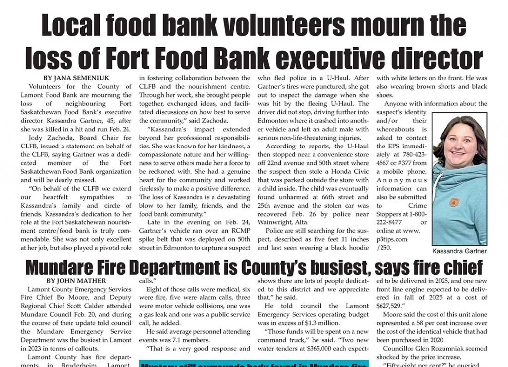 Volunteers mourn tragic loss of Food Bank director – read this week’s LEADER