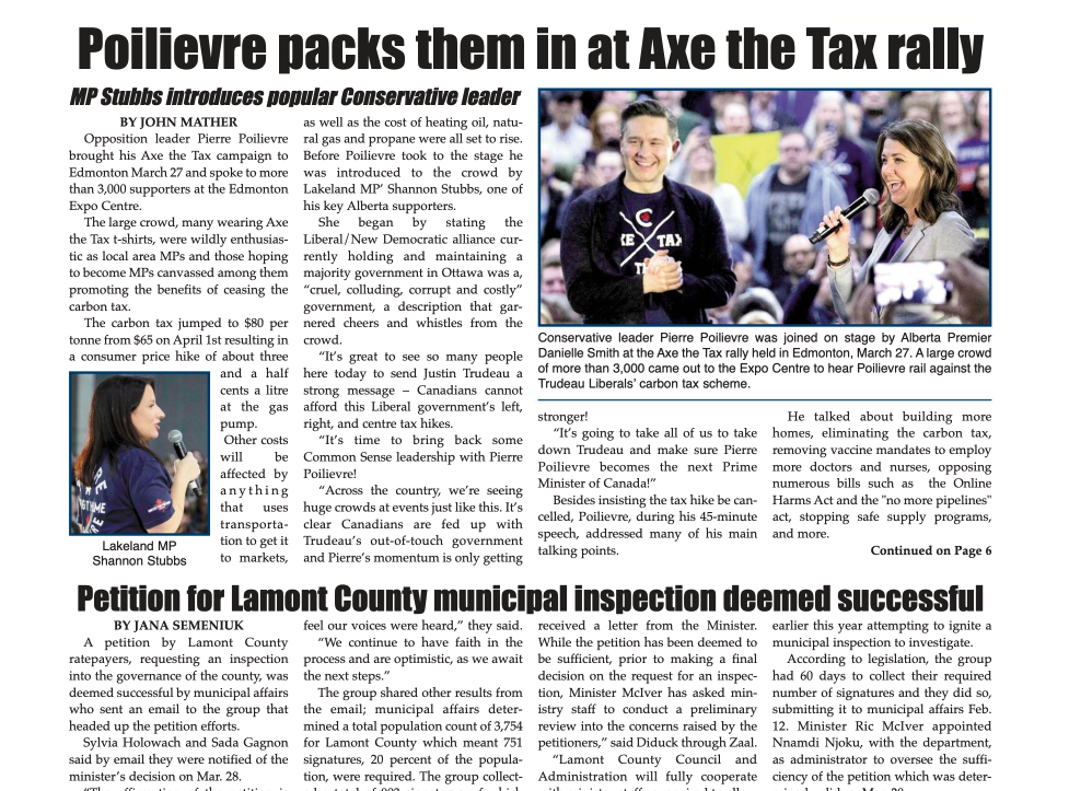 Poilievre packs them in at Axe the Tax rally – read this week’s LEADER