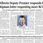 Alberta Deputy Premier responds to Chipman letter; Bruderheim council looks to ban media recording – read this week’s LEADER: