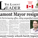 Lamont Mayor Resigns – read this week’s LEADER here: