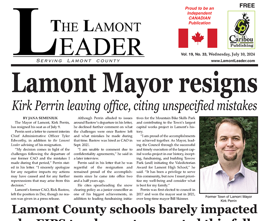 Lamont Mayor Resigns – read this week’s LEADER here: