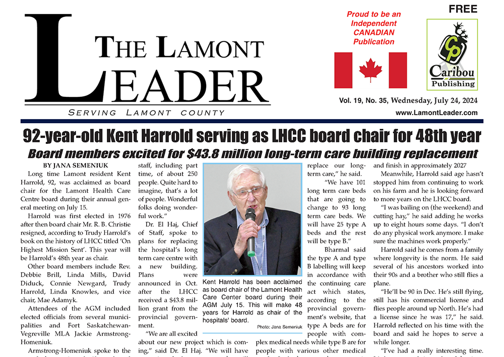 92-year-old Kent Harold serving as LMCC board chair for 48th year – read this week’s LEADER