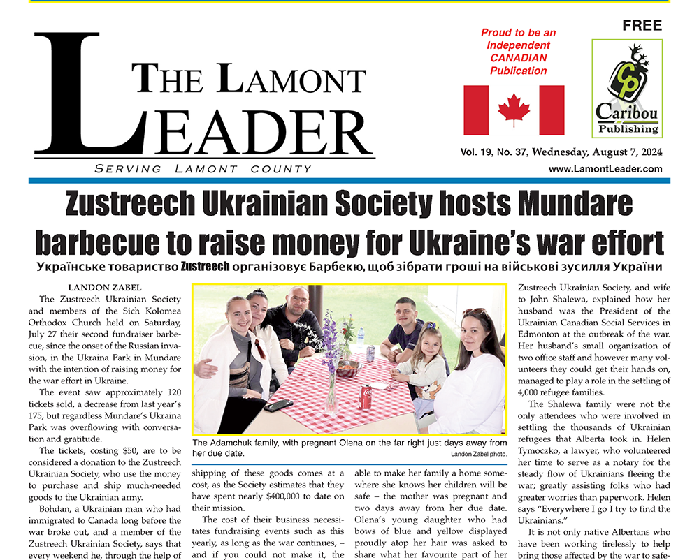 Zustreech Ukrainian Society hosts Mundare barbecue – read this week’s LEADER