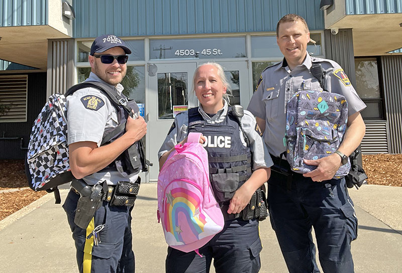 Leduc officers join forces to share back-to-school safety tips