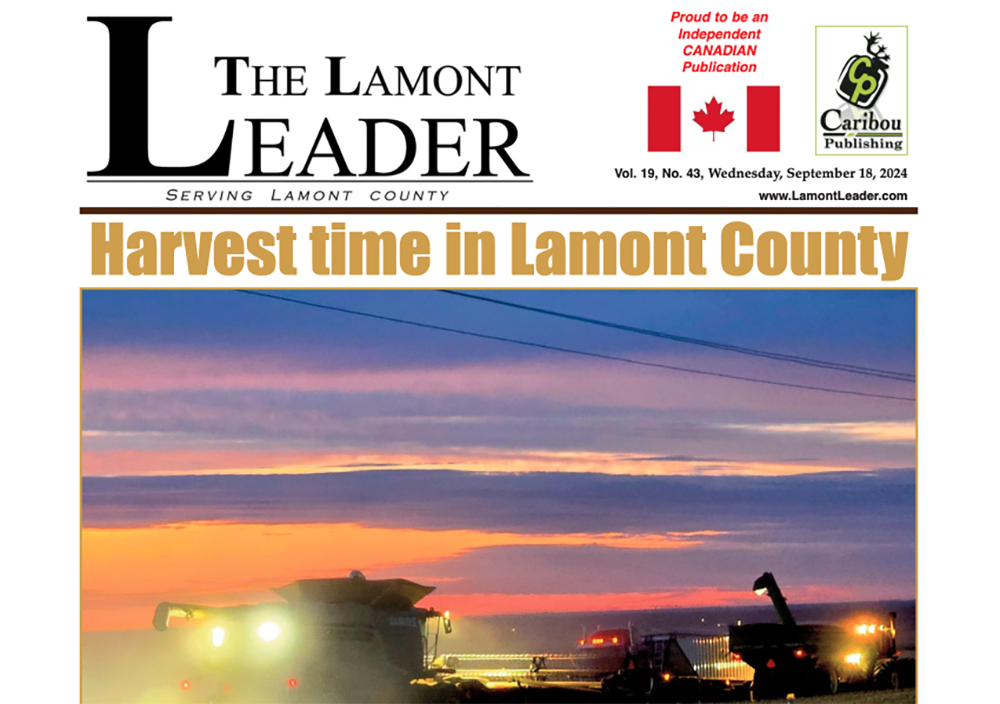 Harvest Time in Lamont County – read the Sept 18 LEADER