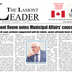 Reeve notes Municipal Affairs’ concerns – read the Sept. 4 LEADER here:
