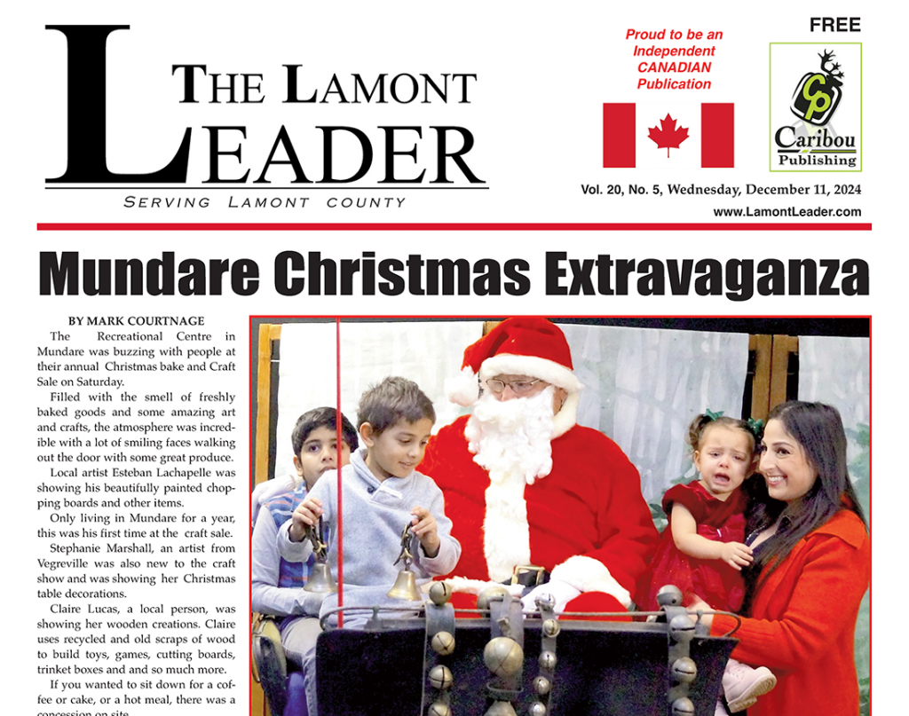 Mundare Christmas Extravaganza – Read the December 11 Lamont Leader right here: