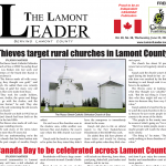 Thieves target rural churches in Lamont County – read the June 25 LEADER here: